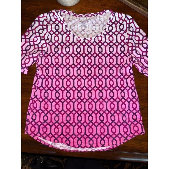 CHICOS watercolor tee size M (8) - Picture 1 of 3